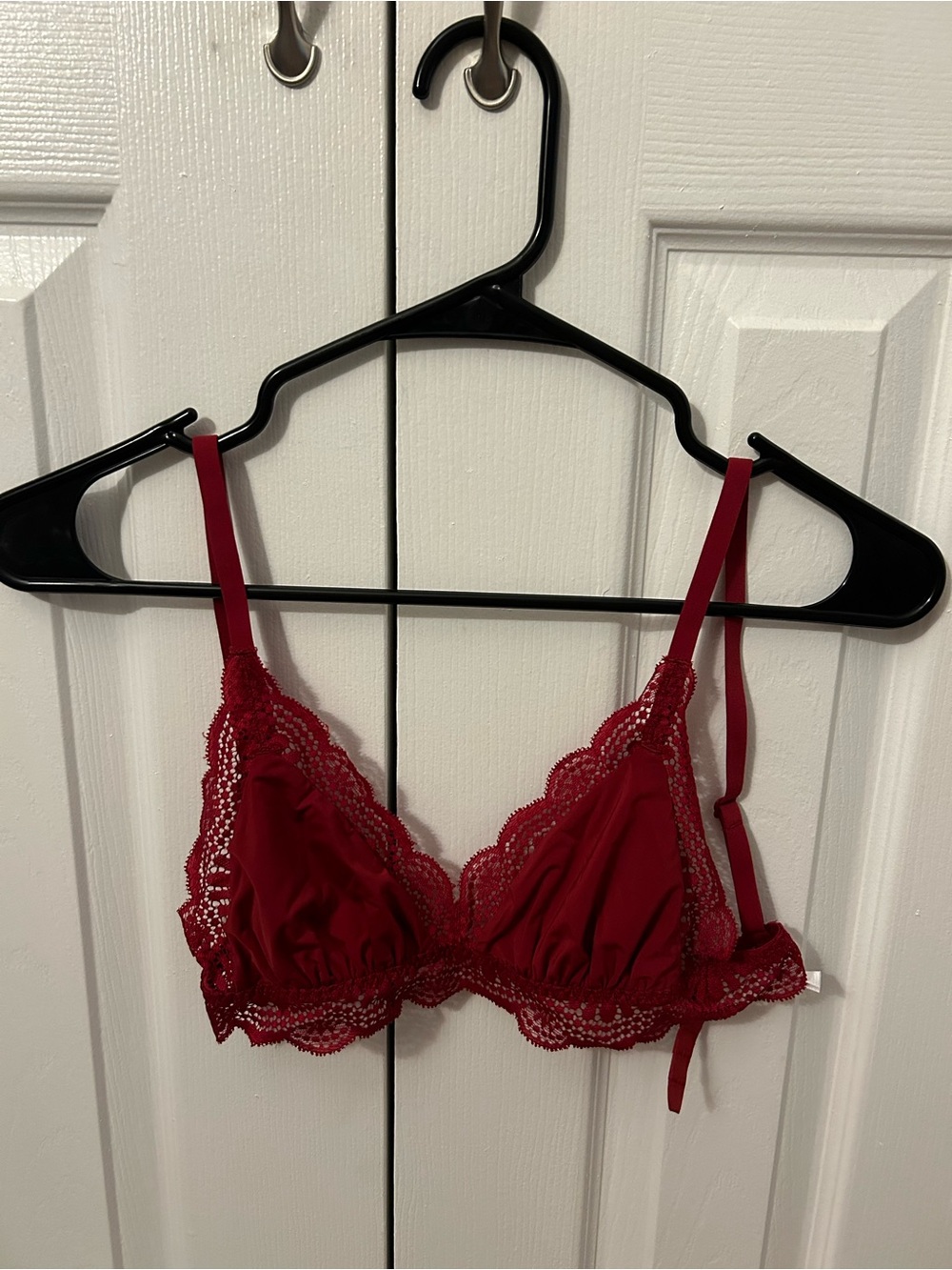 Red Lace Triangle Bralette